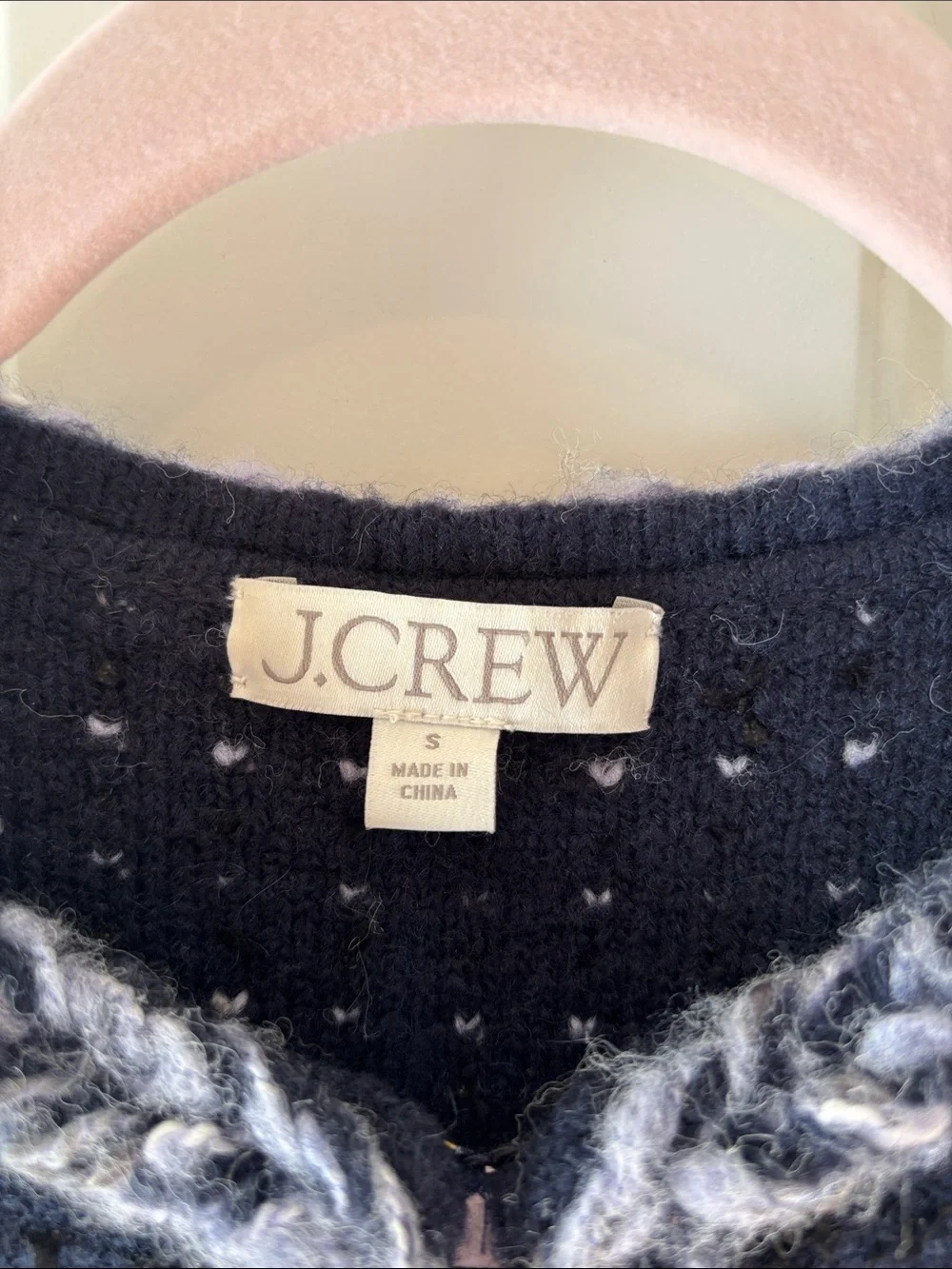 J. Crew Black, Navy and White Tweed Cropped Jacket with Gold Buttons